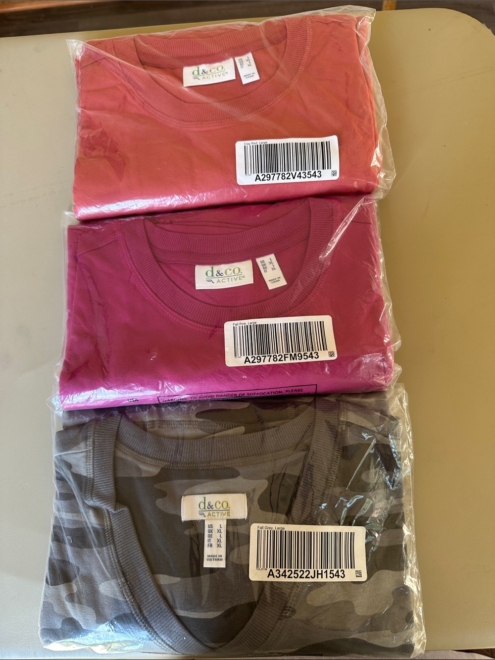 d & co. Active Kids Short Sleeve Tees - Pink, Hot Pink & Gray Camo $30 for all 3